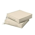 thumbnail image 1 of Kimunuk Outdoor Chair Cushions set of 2, 17" x 16" Zipped Waterproof Outdoor Seat Cushions Couch Pads with Ties for Patio Furniture, Cream, 1 of 6
