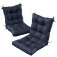thumbnail image 1 of Kimunuk Outdoor Chair Cushions Set of 2, 42 x 21 x 5 in Non Slip Porch Swing Cushion Seat Back Cushions with Ties for Indoor Patio Rocking Chair, Navy Blue, 1 of 8
