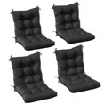 thumbnail image 1 of Kimunuk Outdoor Chair Cushions Set of 4, 42 x 21 x 5 in Non Slip Porch Swing Cushion Seat Back Cushions with Ties for Indoor Patio Rocking Chair, Black, 1 of 8