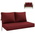 thumbnail image 1 of Kimunuk Outdoor Loveseat Cushion Set, 46" x 26" x 5" Waterproof Patio Furniture Cushions for Couch Bench Swing, Burgundy, 1 of 6