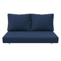 Kimunuk Outdoor Loveseat Cushion Set, Water Repellent, Fade Resistant, Cushion Set for Couch, Bench, and Swing, 46" x 26" x 5", Navy