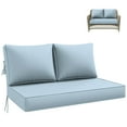 thumbnail image 1 of Kimunuk Outdoor Loveseat Cushion Set, 46" x 26" x 5" Waterproof Patio Furniture Cushions for Couch Bench Swing, Sky Blue, 1 of 6