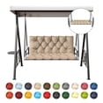 thumbnail image 1 of Kimunuk Outdoor Porch Swing Cushion, 47" X 40" X 5" Waterproof Bench Chair Replacement Cushion with 6 Ties for Patio, Sand, 1 of 7