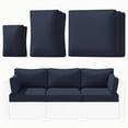 thumbnail image 1 of Kimunuk Outdoor Replacement Cushions for Patio Furniture, 4" Foam High-Density, 8-Piece Water-Resistant Outdoor Cushion for 3-Seat Sectional Patio Conversation Sets, Liner&Cover, Navy, 1 of 7