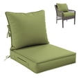 thumbnail image 1 of Kimunuk Outdoor Seat Cushion Set, 22" X 24" X 4" Water-Resistant & Fade-Resistant Patio Furniture Replacement Cushions with Handle and Straps for Sofa Chair, Ligth Green, 1 of 7