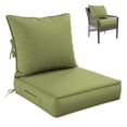 thumbnail image 1 of Kimunuk Outdoor Seat Cushion Set, 24" X 24" X 4" Water-Resistant & Fade-Resistant Patio Furniture Replacement Cushions with Handle and Straps for Sofa Chair, Ligth Green, 1 of 7