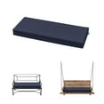 thumbnail image 1 of Kimunuk Patio Bench Cushion, 45" x 18" x 3.5" Waterproof Swing Cushion with Ties for Patio Porch Furniture, Navy Blue, 1 of 7