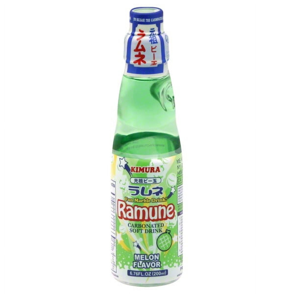 Kimura Ramune Melon Soda Soft Drink, 6.76 Fl Oz