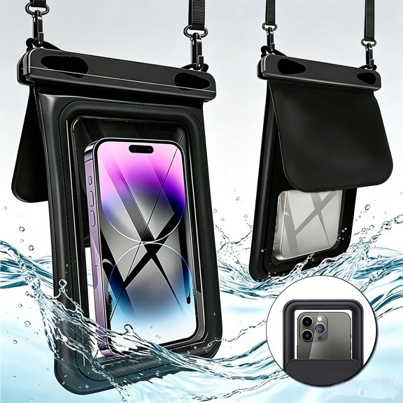 Kimwason Floating Waterproof Phone Dry Bag Case Cover for Beach Swimming Rafting Boating