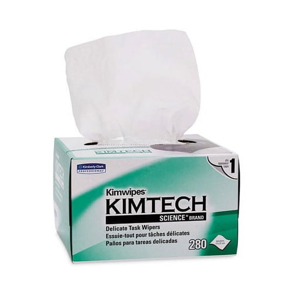 Kimwipes, Delicate Task Wipers, 1-Ply, 4.4 x 8.4, 286/Box | Bundle of 10 Boxes