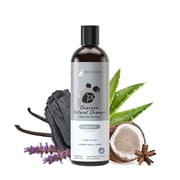 kin+kind Charcoal Natural Dog Shampoo - Deep Cleaning & Odor Control - Patchouli Fragrance - 12 fl oz