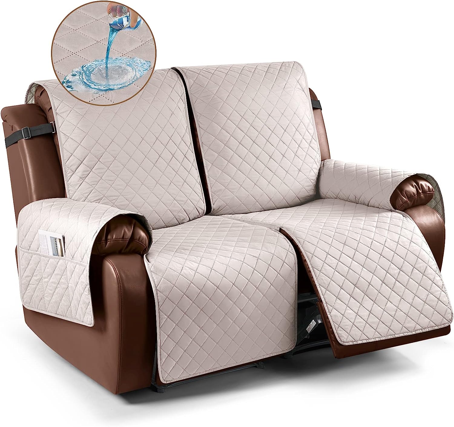 KinCam Water Resistant Recliner Sofa Cover NonSlip Reclining Couch