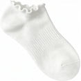 thumbnail image 1 of KinKnit 6 Pairs No Show Socks for Women Ruffle Socks Low Cut Socks Cute Ankle Frilly Short Cotton Socks, 1 of 8