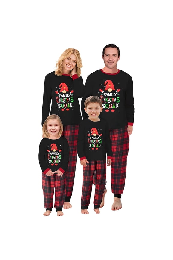 Family Christmas Pajamas Matching Sets Xmas Holiday Pjs Plaid Sleepwear Outfits for Women Men Adults Couples