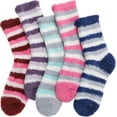 thumbnail image 1 of KinKnit Fuzzy Socks for Women, Soft Comfy Cozy Fluffy Thick Winter Warm Fleece Slipper Socks, Valentines Day Gifts for Women, 1 of 14