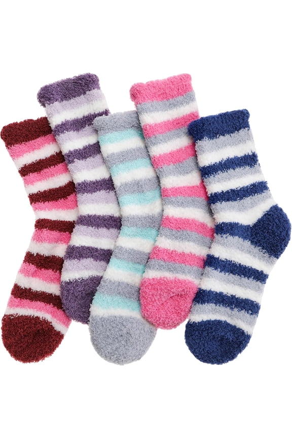Fuzzy Socks for Women, Soft Comfy Cozy Fluffy Thick Winter Warm Fleece Slipper Socks, Valentines Day Gifts for Women