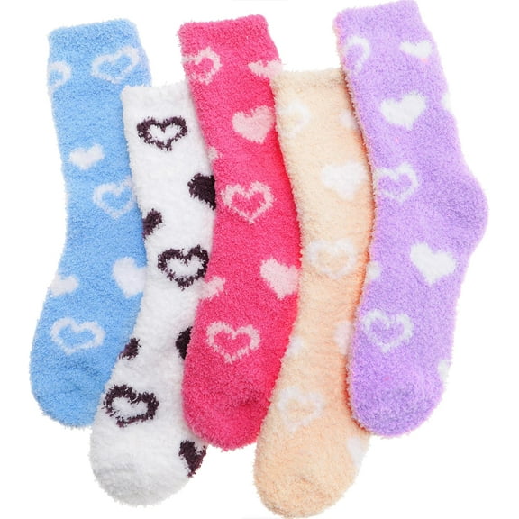 KinKnit Womens Fuzzy Socks Slipper Soft Cabin Plush Warm Fluffy Winter Sleep Cozy Adult Socks, Valentines Day Gifts