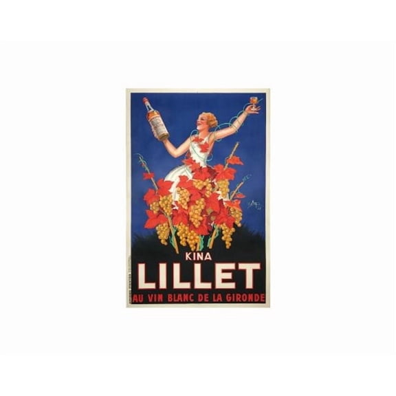 Kina Lillet Vintage French Advertisement Poster, Unframed Paper Poster 8x10in