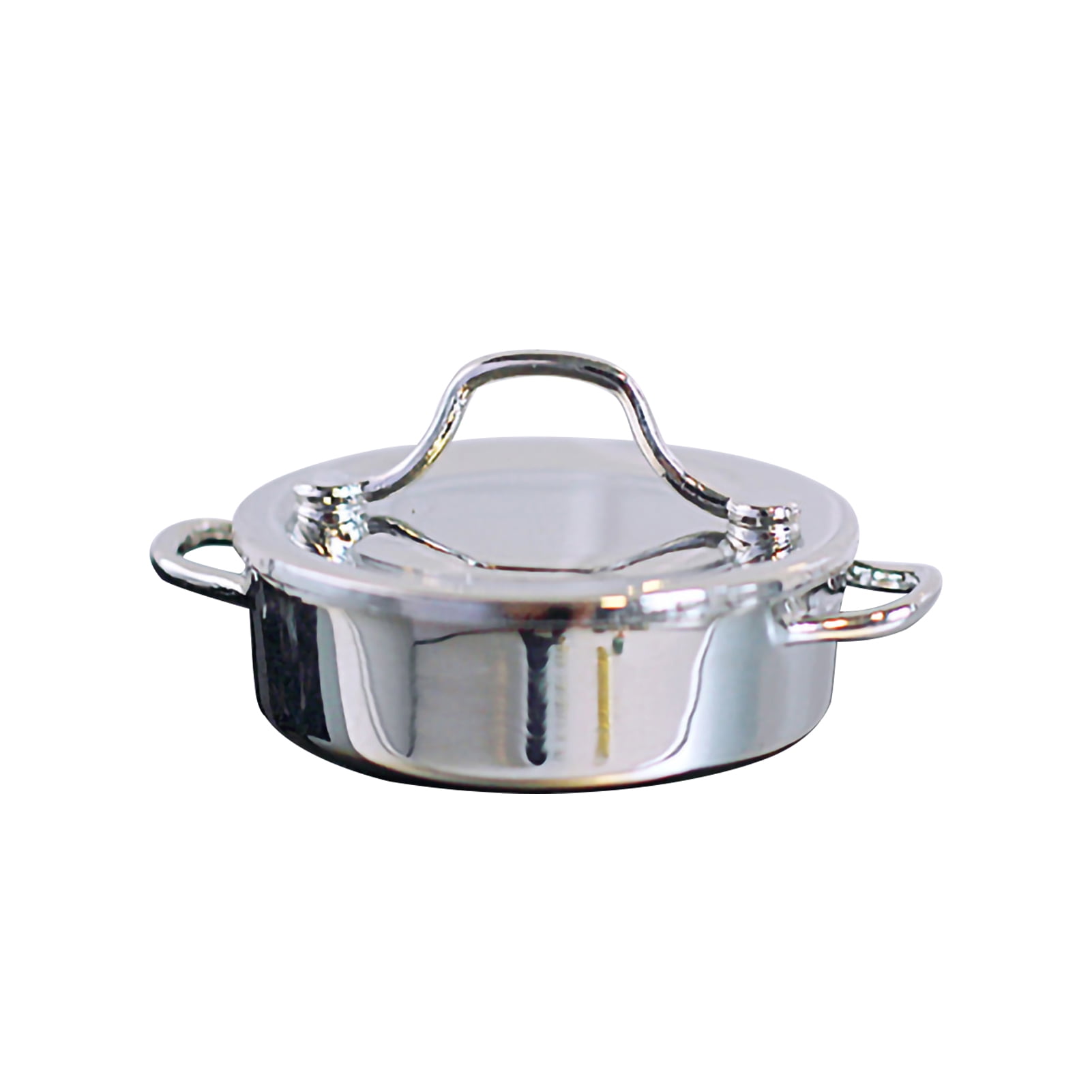Kinaerty 1:12 Dollhouse Miniature Pot Exquisite Realistic Cooking Pot Model Kitchen Cookware for Dollhouse Decoration