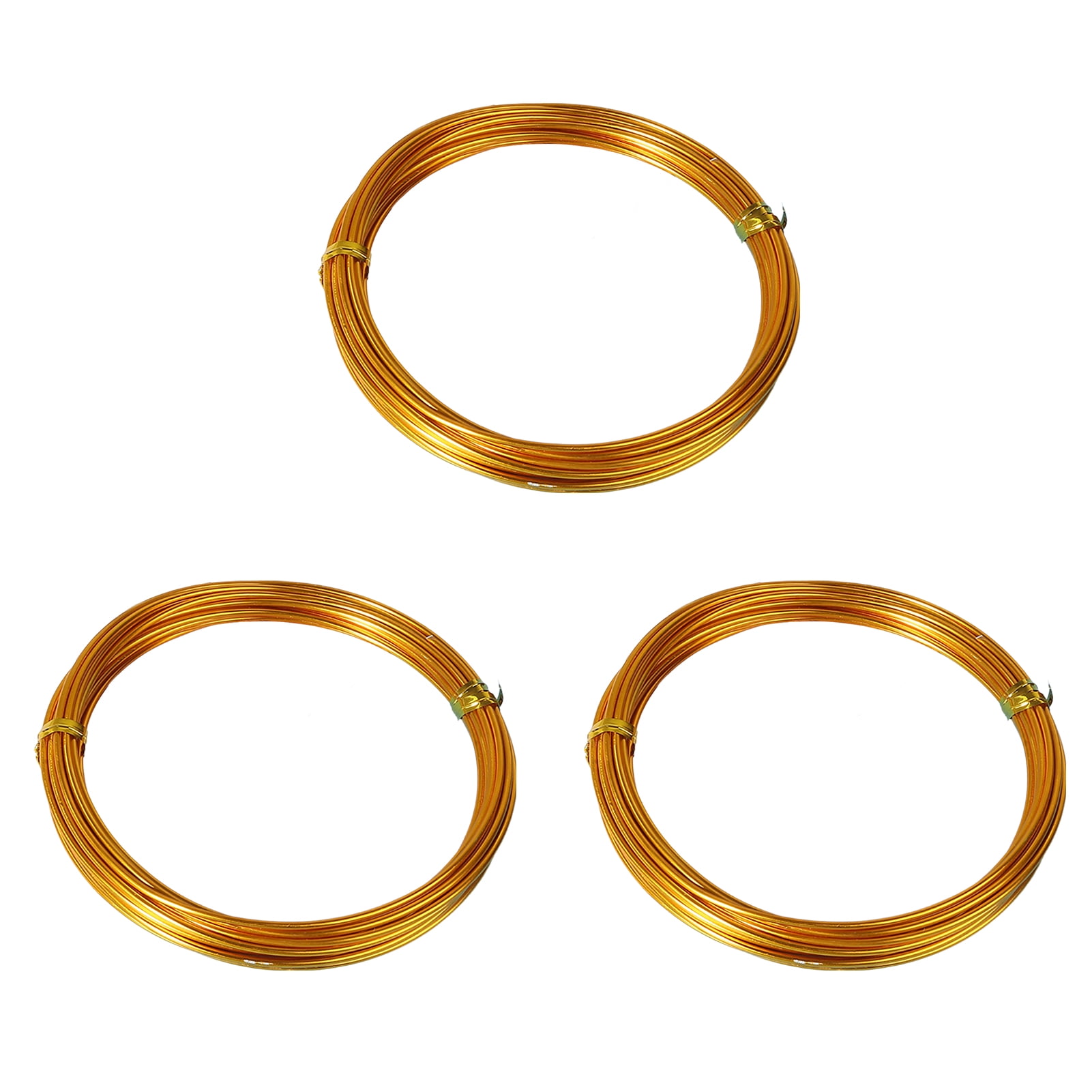 Kinaerty 3 Rolls Aluminum Wire 30 Meters Anodized Craft Wire Soft