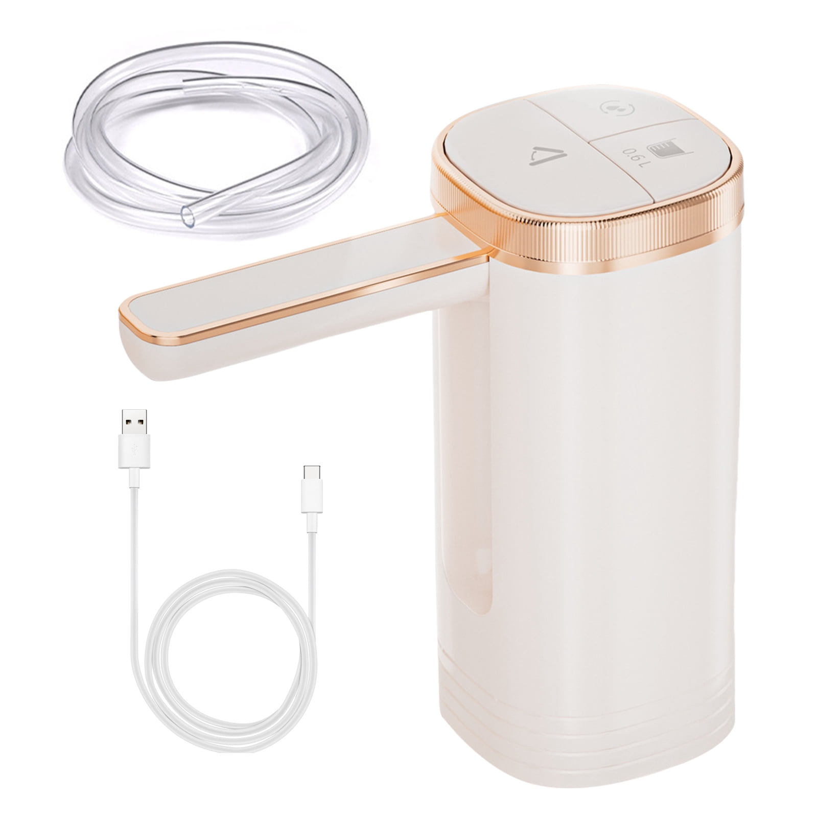 Kinaerty 5 Gallon Water Dispenser Pump Electric Bottle Pump with USB Charging Portable Automatic Water Pump for Camping Travel Home
