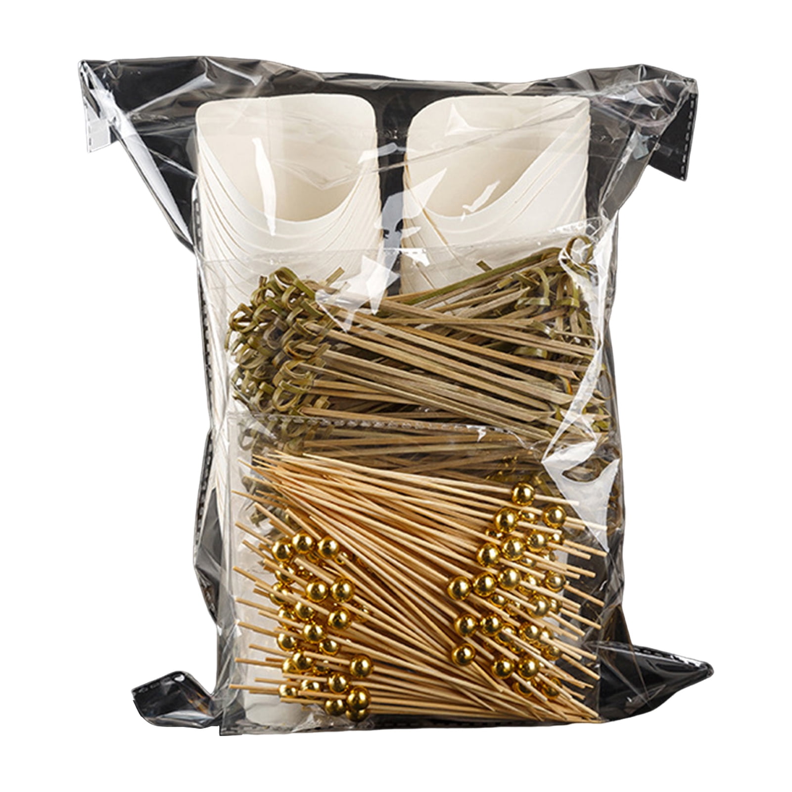 Kinaerty 50Pcs French Fries Holder Disposable Snack Cups with Skewers ...