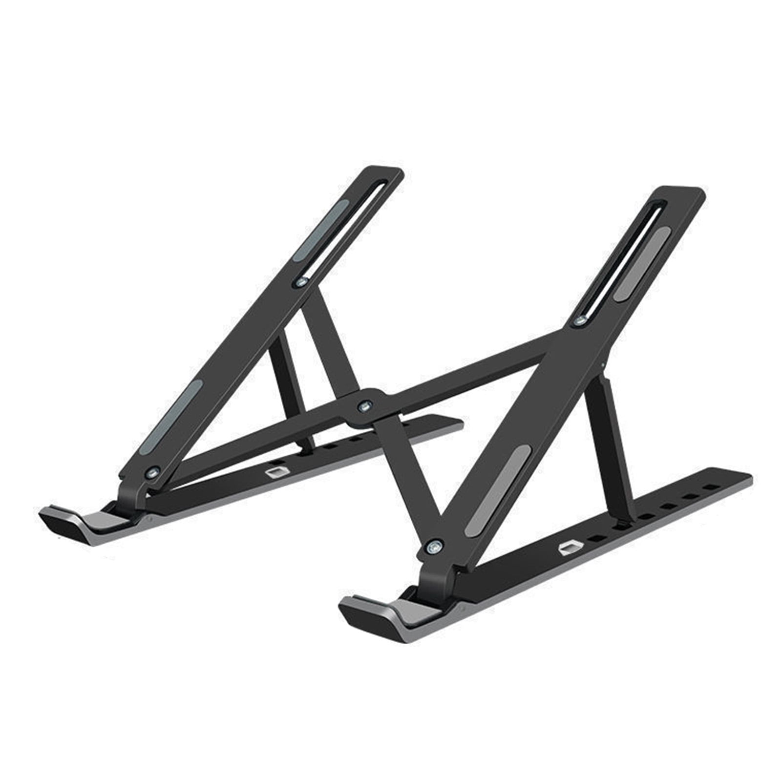 Kinaerty Aluminum Alloy Laptop Stand Height Adjustable Quick Heat Dissipation Anti-slip Foldable Portable Home Office Desktop Computer Riser Holder PC Accessories
