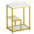 thumbnail image 1 of Kinaerty Bedside Table Easy Assembly Small Storage Side Table with 3-Tier Shelves Multi-functional End Table for Living Room Bedroom, 1 of 10