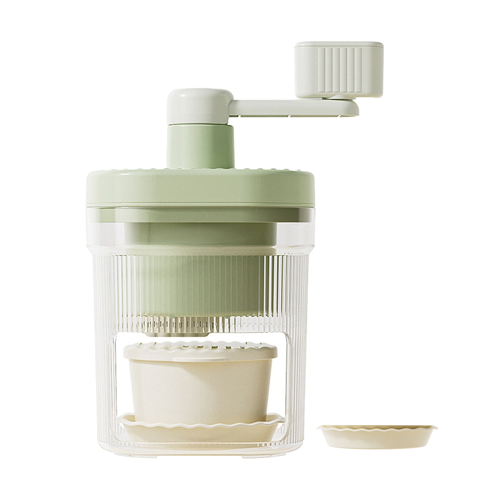 Kinaerty HandCranked Ice Shaver Machine Portable Ice Crusher Easy to