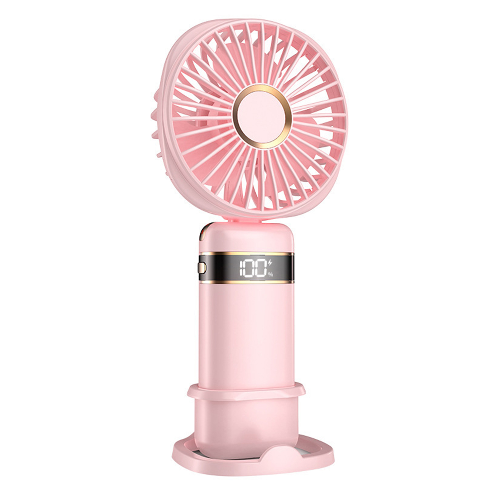Kinaerty Handheld Fan with Digital Display Foldable Design HighSpeed