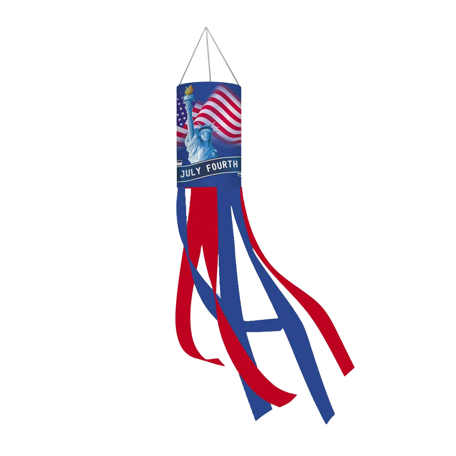 USA Flaggen Windsack Für 4. Juli – Patriotische Außendeko, 100 Cm Lang, Aus Nylon, Mit Karabinerhaken