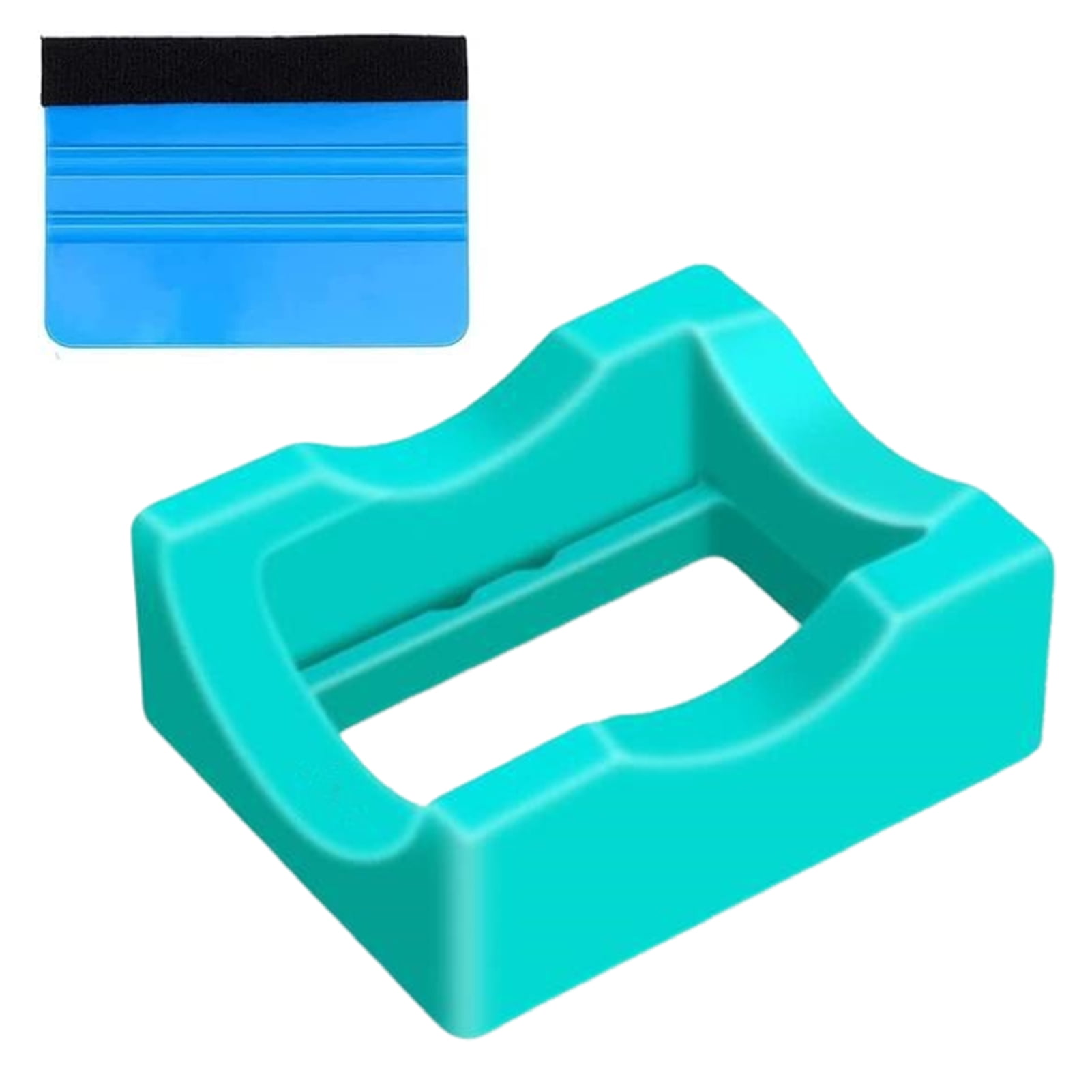 Kinaerty Silicone Cup Holder with Hidden Scraper Slot Felt Edge ...