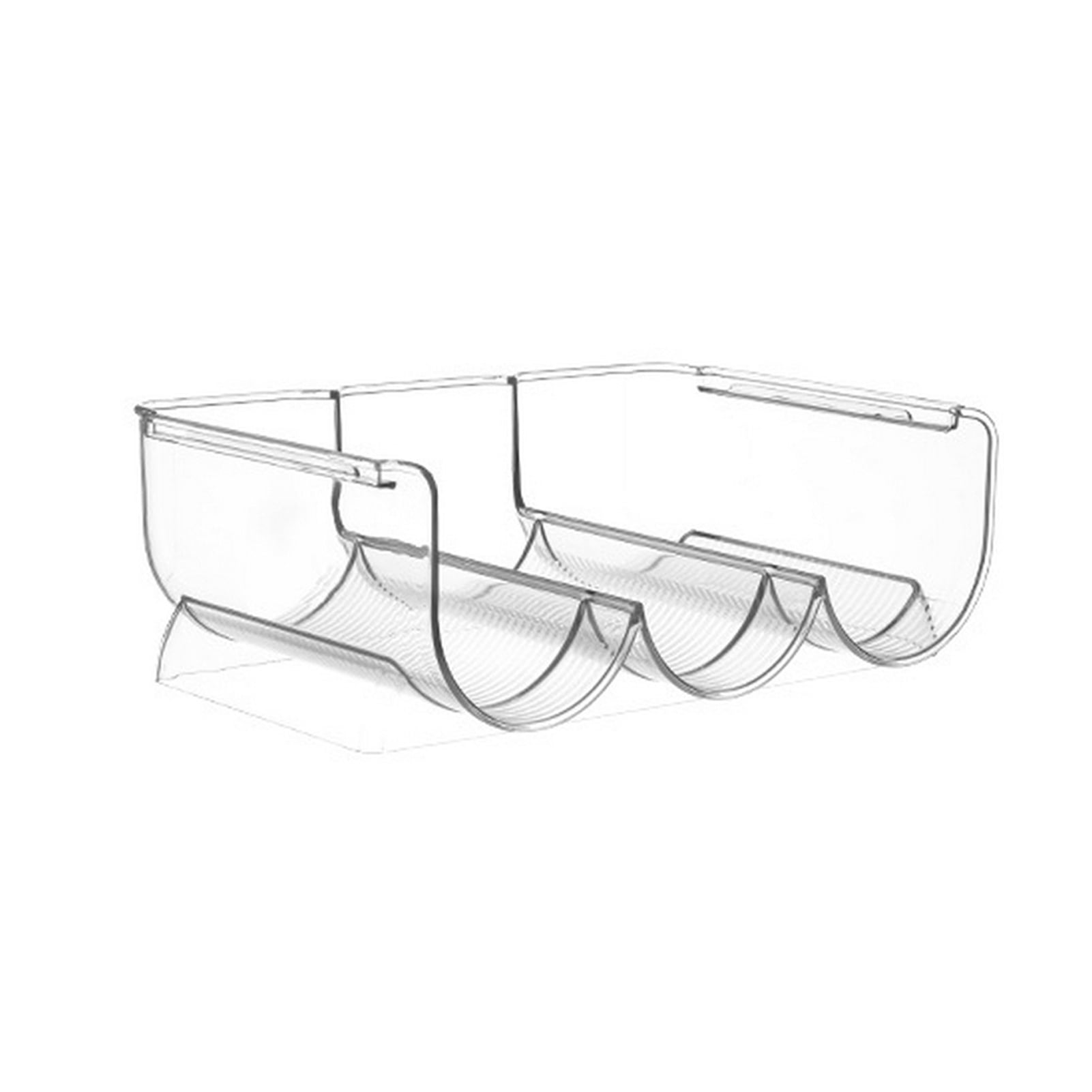 Kinaerty Stackable Wine Rack Refrigerator Cabinet Pantry Countertop Plastic 2/3 Wine Champagne Beer Bottles Display Holder Organizer