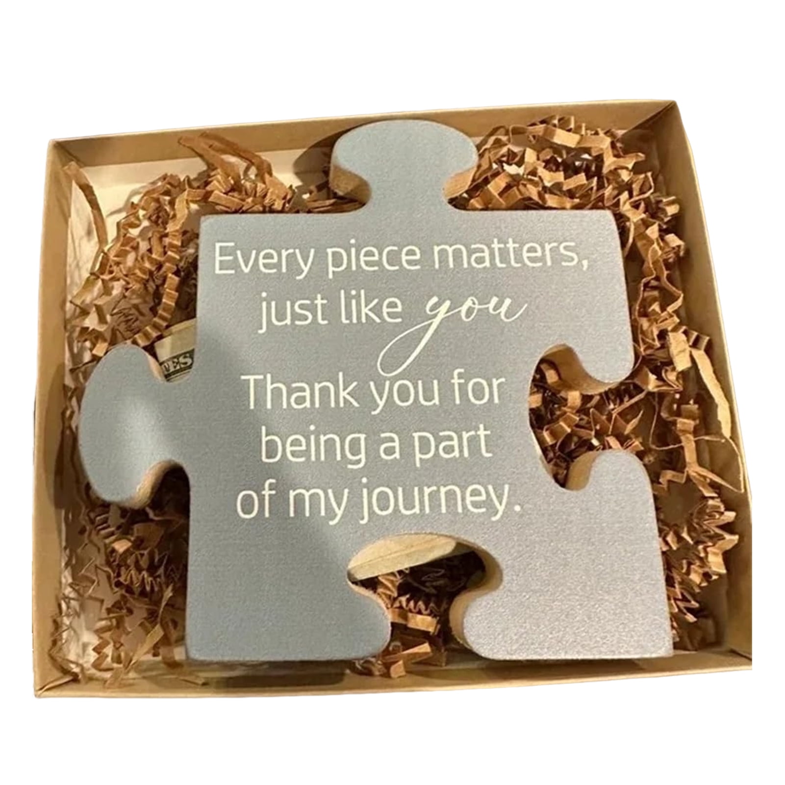 Kinaerty Wood Art Puzzle Thoughtful Coworker Gift Letter Carving Puzzle