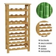 thumbnail image 1 of Kinbor 28-Bottle Bamboo Wine Rack Storage Bottle Storage Free Standing, 1 of 7