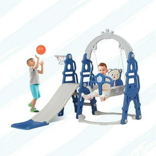 Slide and Swing Garden Set DINO HDPE Basketball
