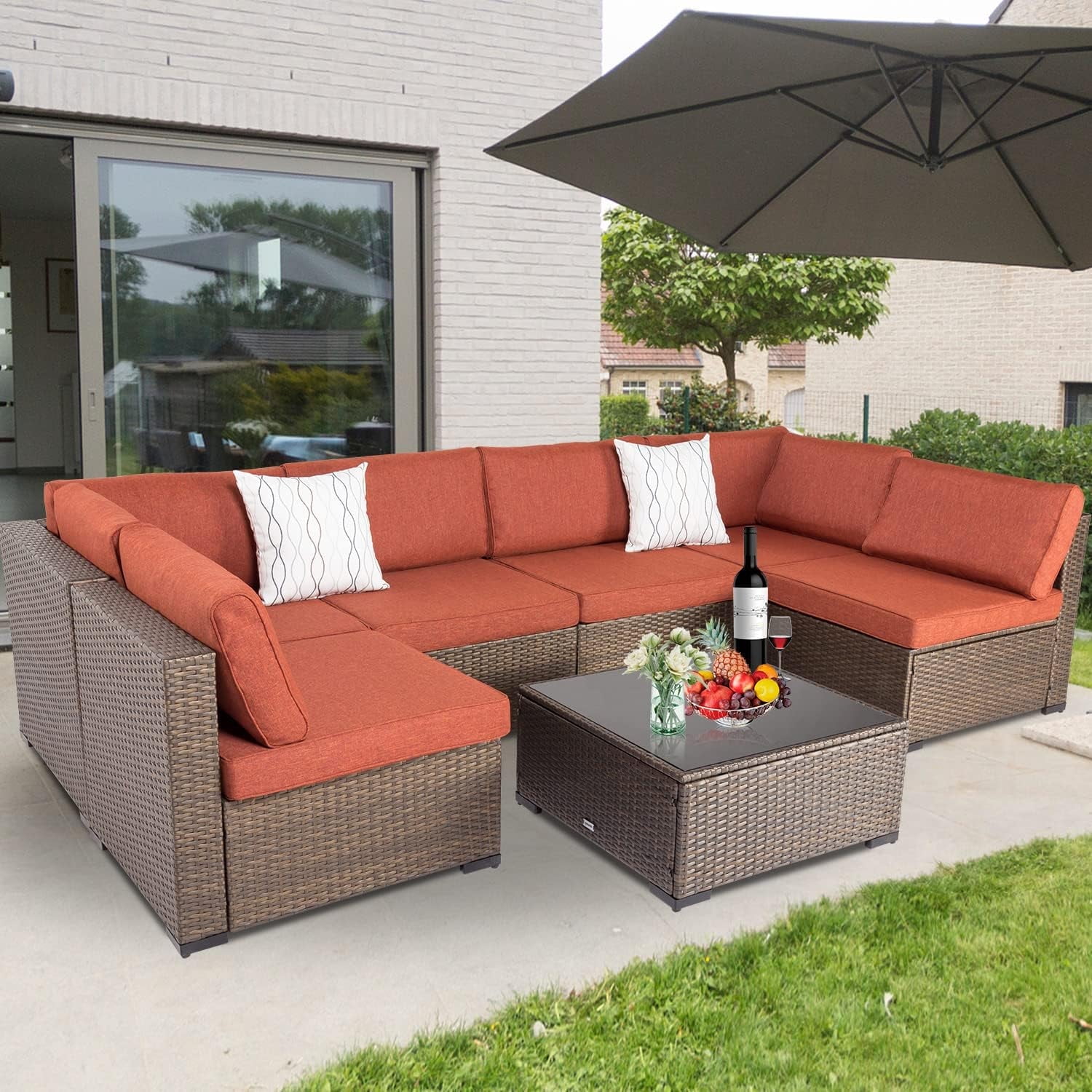 kinbor patio umbrella Kingdom 11FT Cantilever with Base Large Curvy Outdoor Aluminum Offset Umbrella w/ 360° Rotation, UV Resistant Canopy for Patio, Garden, Backyard, Beige : Patio, Lawn & Garden letting you stay cool and comfortable 3 Tiers Patio Umbrella Outdoor