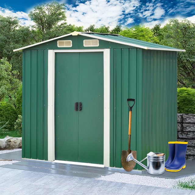 Kinbor 6'x4' Outdoor Garden Storage Utility Steel Tool Shed Backyard