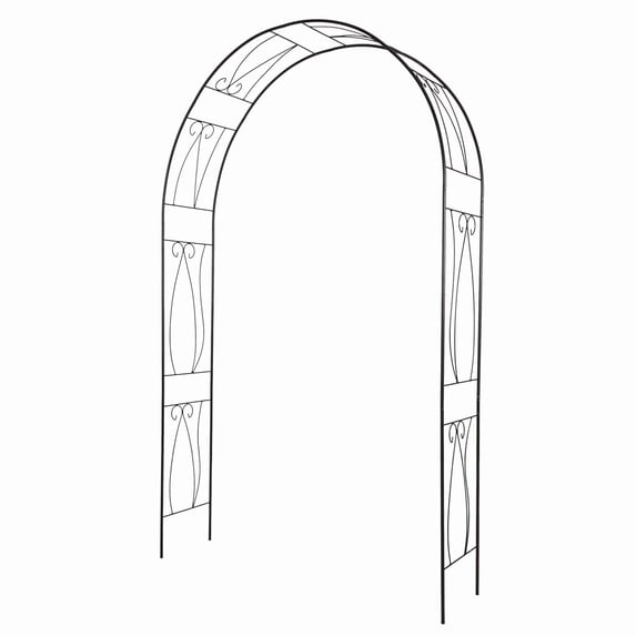 Kinbor 92 in Black Steel Arbor for climbing plants and garden decoration