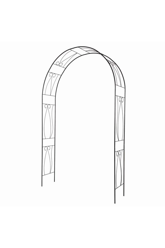 92" Black Steel Arbor