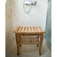 thumbnail image 1 of Kinbor Bamboo Shower Bench Bath Spa Seat with Storage Shelf Organizer Stool, 1 of 6