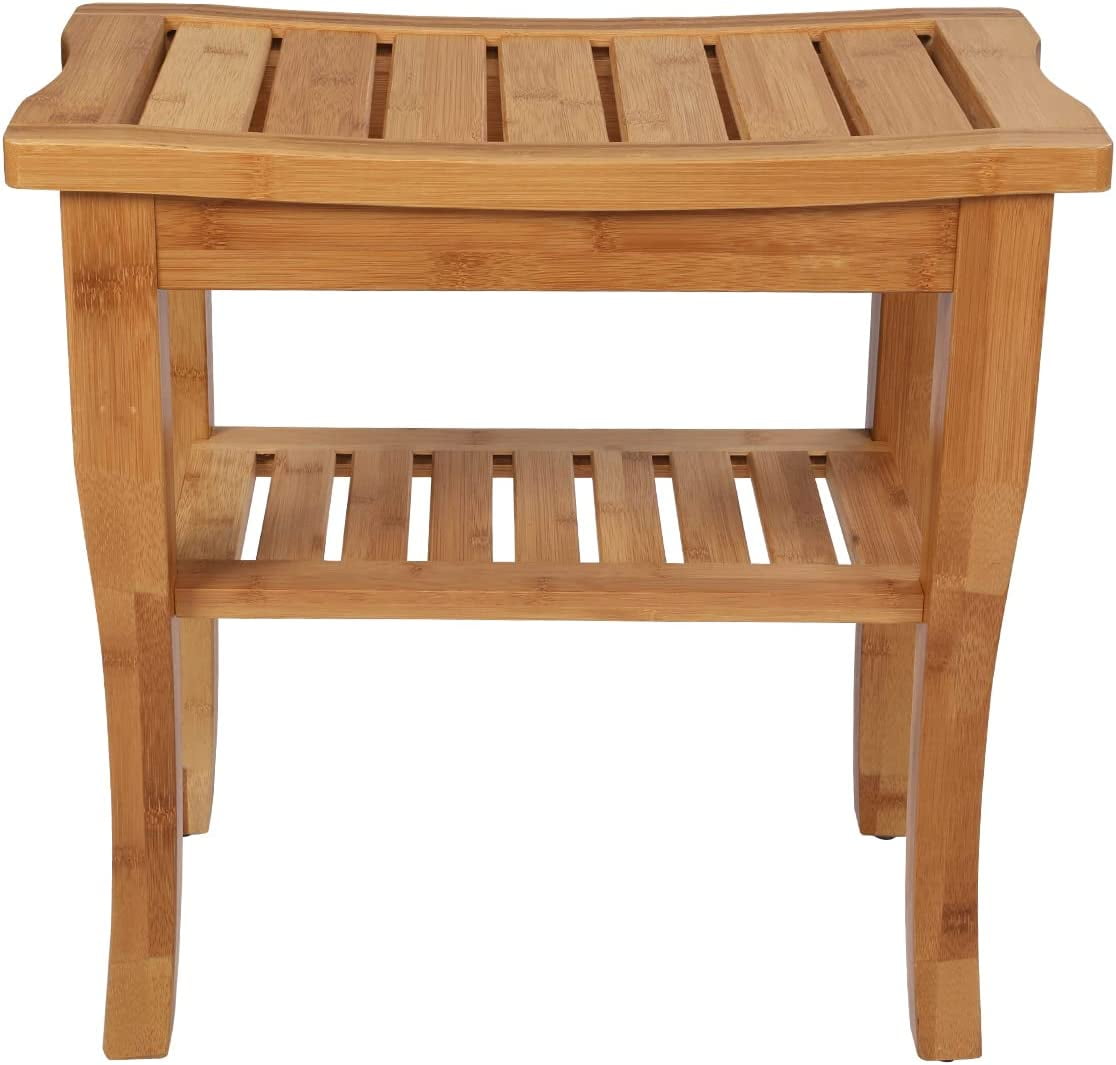 Corner bamboo shower bench hotsell