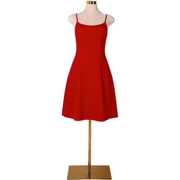 Kinbor Beige Sexy Female Mannequin Torso- Adjustable 60"-80" Body Dress Form with Metal Square Base, Full-Body Display for Clothing Store,Tailor Shop or Design Office, Sexy Manikin for Dresses