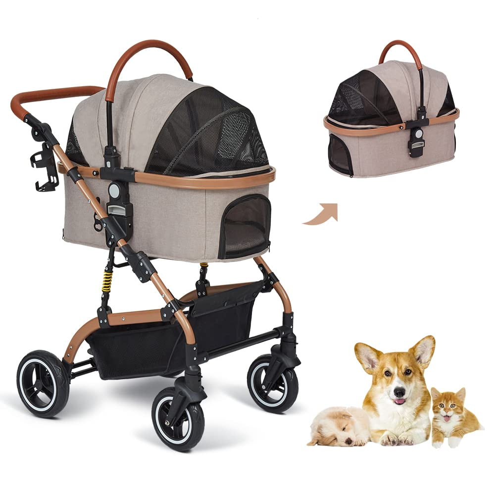 Kinbor Dog Stroller Cat Pet Stroller for Small Medium Dogs&Cats with
