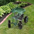 thumbnail image 1 of Kinbor Garden Cart Rolling Work Adjustable Swivel Seat for Planting, 1 of 6