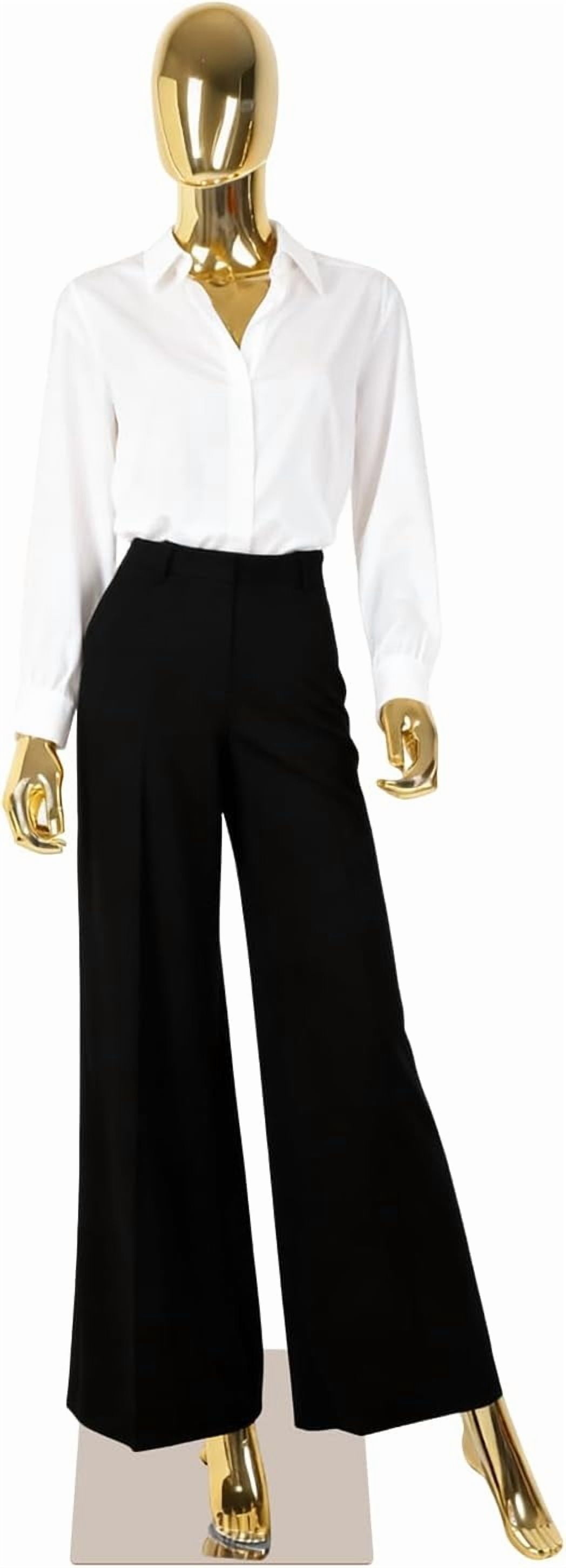 Kinbor Gold Full Body Female Mannequin - Elegant Tall Female Mannequin with Stable Metal Base, Manne quin Dress Form Display with Adjustable Head and Arms, Detachable Manikins