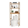 Kinbor Over the Toilet Storage Bamboo 3Tier Bathroom Space Saver