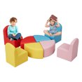 thumbnail image 1 of Kinbor Toddler Couch Daycare Furniture, 8pcs Seating Set Children Chairs Sofas Colorful Flexible Seating for Daycare Preschool Playroom, 1 of 9