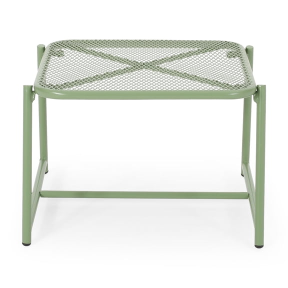 Kincaid 13"H Side Table,Green Iron Garden Outdoor Patio Patio Sets