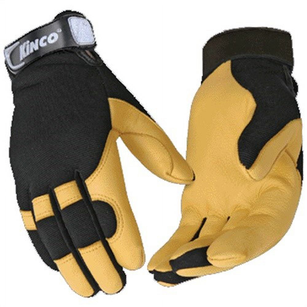 Kinco 101L Grain Deerskin & Synthetic Hybrid with PullStrap, Large